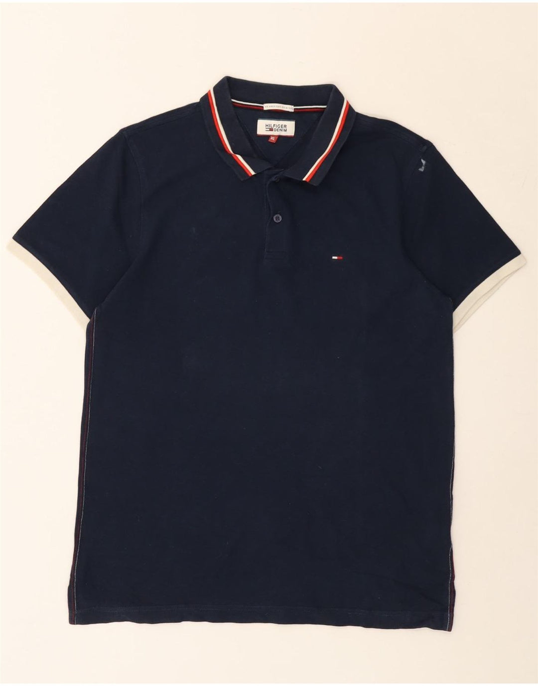 Polo da uomo Tommy Hilfiger XL in cotone blu navy