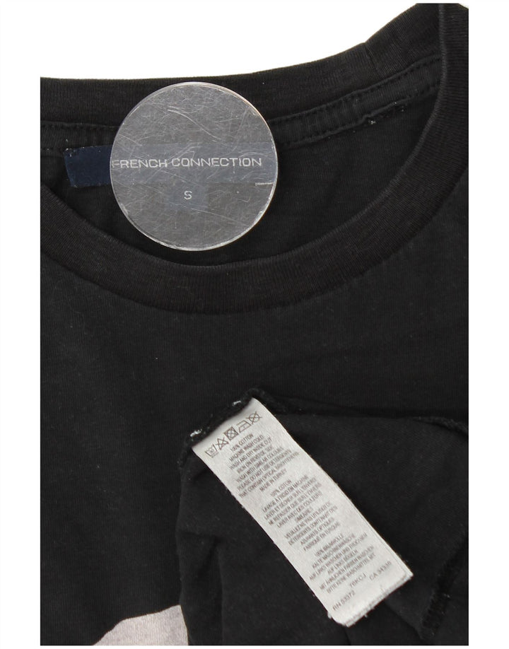 T-shirt grafica da uomo French Connection Top piccola in cotone nero