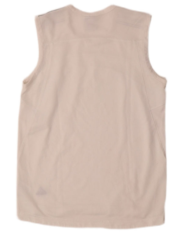 Canotta Adidas Climacool da uomo piccola in poliestere bianco