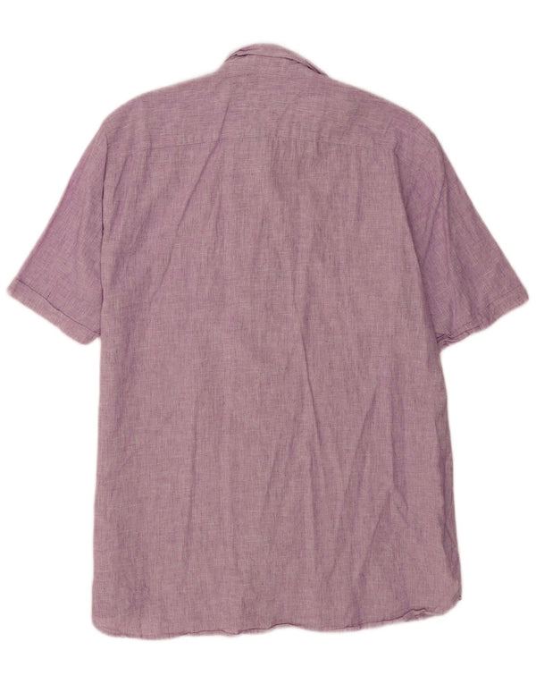 Camicia a maniche corte da uomo Tommy Hilfiger XL Lino viola