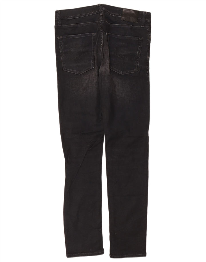 Jack & Jones Uomo Tim Slim Jeans W33 L34 Cotone Grigio