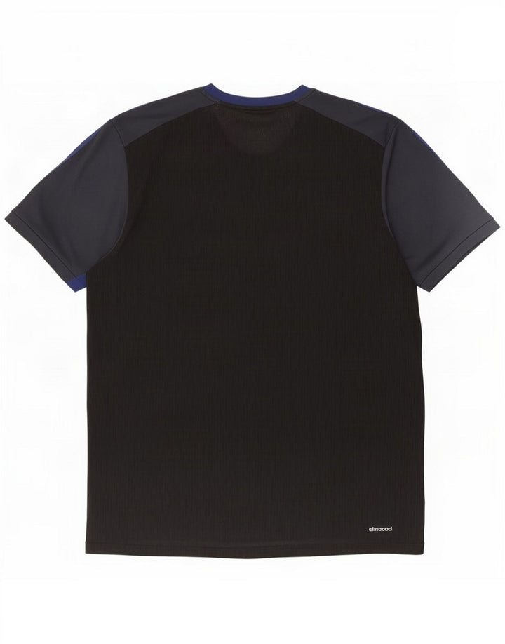 Adidas Uomo Climacool T-shirt Top Large Nero Colourblock