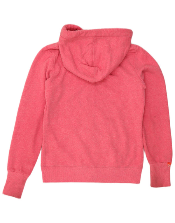 Felpa con cappuccio e zip da donna Superdry UK 10 Small Rosa