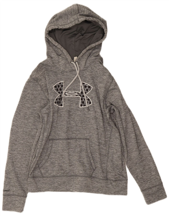 Felpa con cappuccio grafica da donna Under Armour UK 14 Poliestere grigio medio