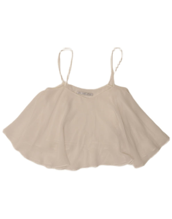 Top Zara Trafaluc Cami da donna UK 6 XS Bianco