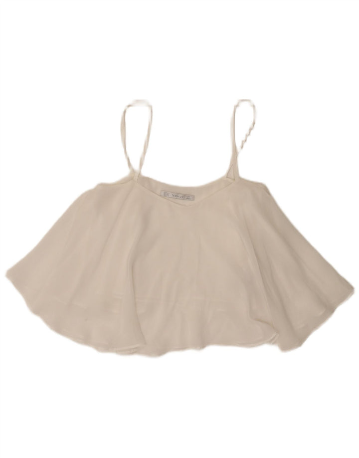 Top Zara Trafaluc Cami da donna UK 6 XS Bianco