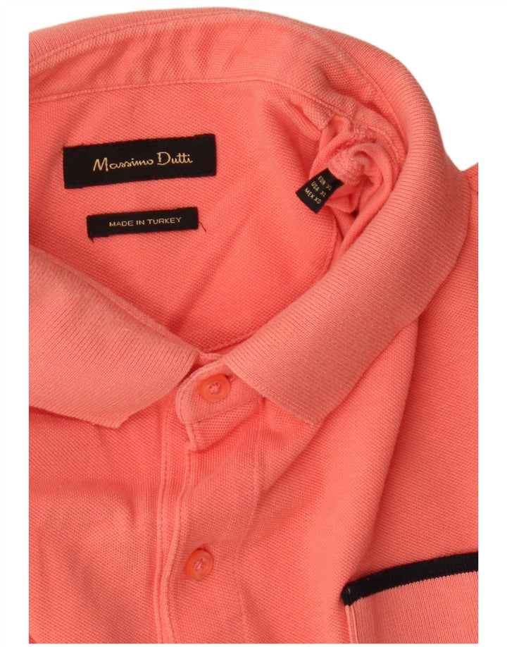 Polo da uomo slim fit MASSIMO DUTTI XL arancione