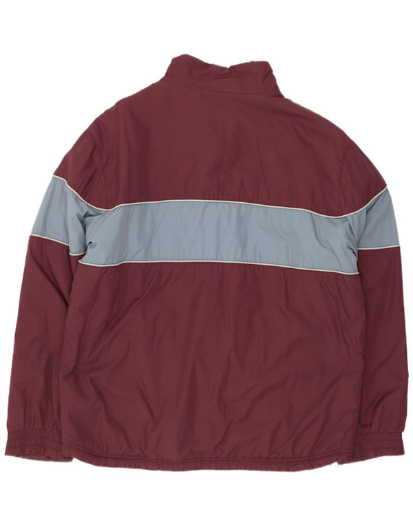 Giacca imbottita grafica da uomo Fila UK 40 grande nylon color block bordeaux