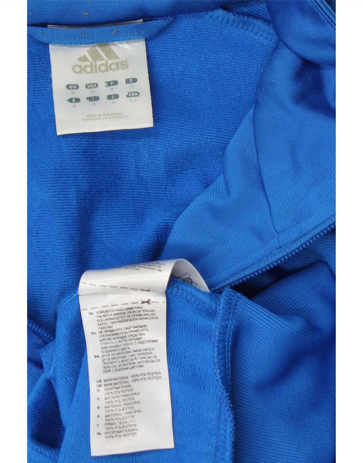 Giacca da ginnastica da uomo Adidas Top Giacca in poliestere color block blu medio