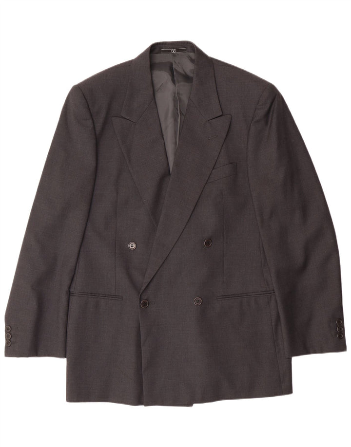 VALENTINO Abito 2 Pezzi Doppio Petto Uomo IT 50 Large W34 L30 Grigio