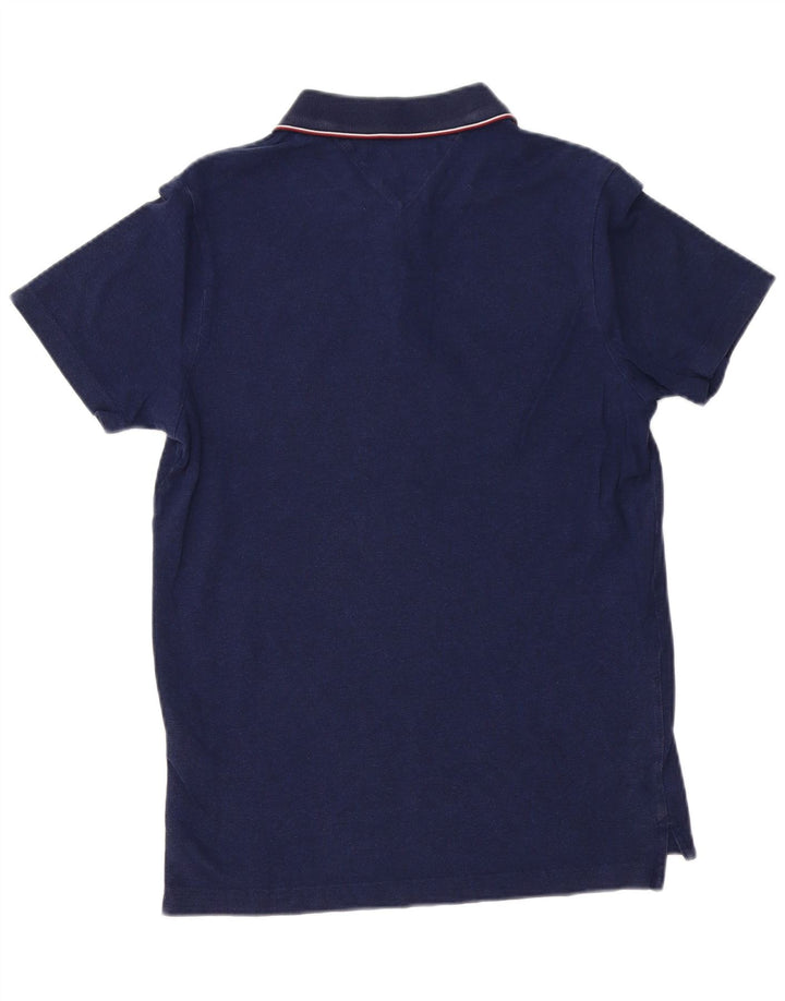 TOMMY HILFIGER Polo da uomo slim fit in cotone blu navy medio