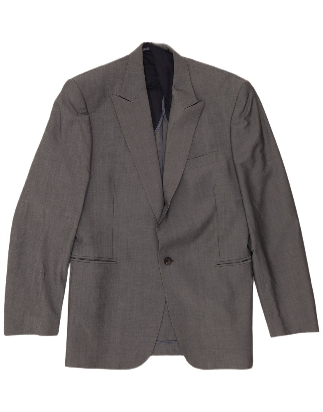 Giacca blazer da uomo a 1 bottone REISS UK 40 grande lana grigia