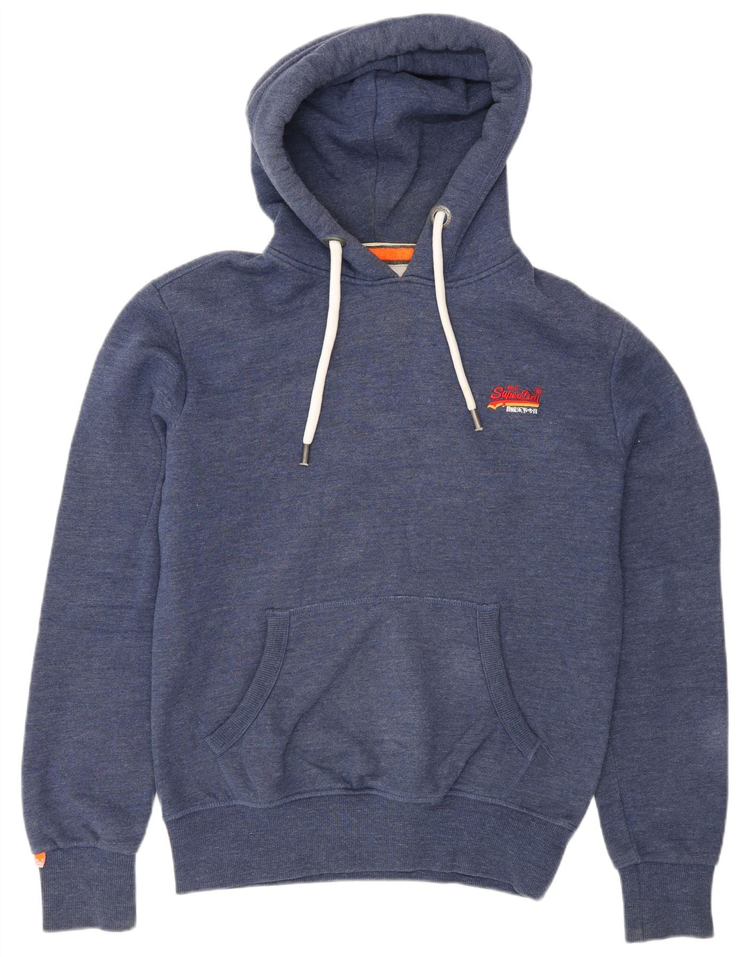 Maglione con cappuccio vestibilità regolare da uomo Superdry Small in cotone blu