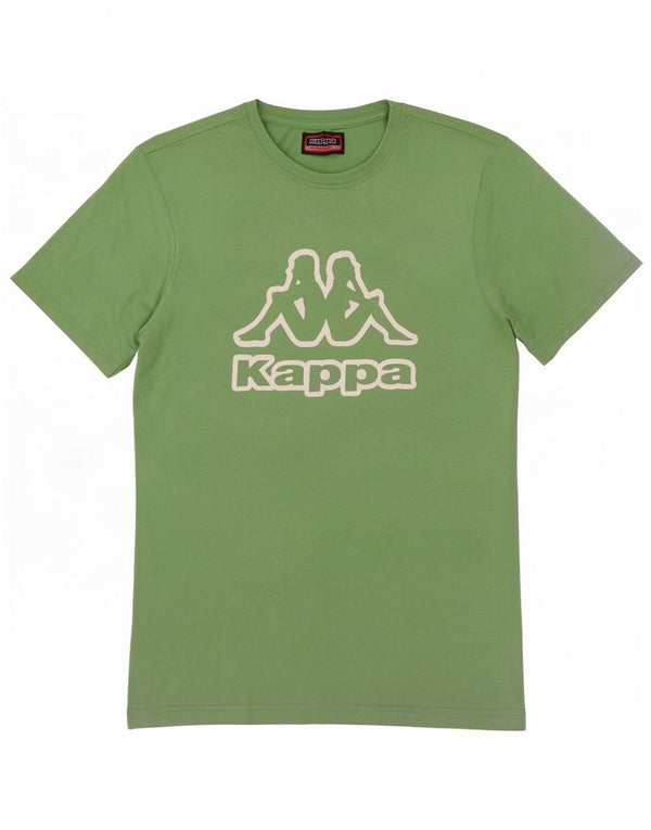 T-shirt grafica da uomo Kappa Top in cotone verde medio