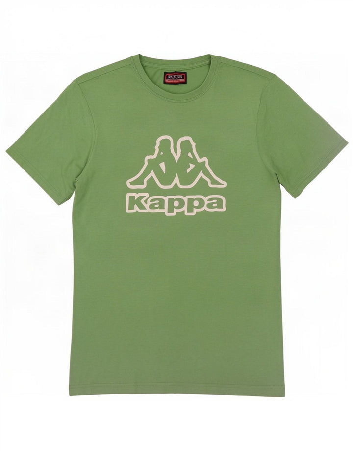 T-shirt grafica da uomo Kappa Top in cotone verde medio