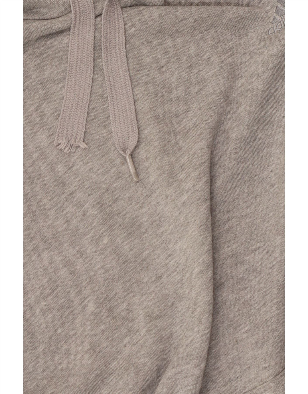Felpa con cappuccio da uomo Adidas in cotone chiazzato grigio medio