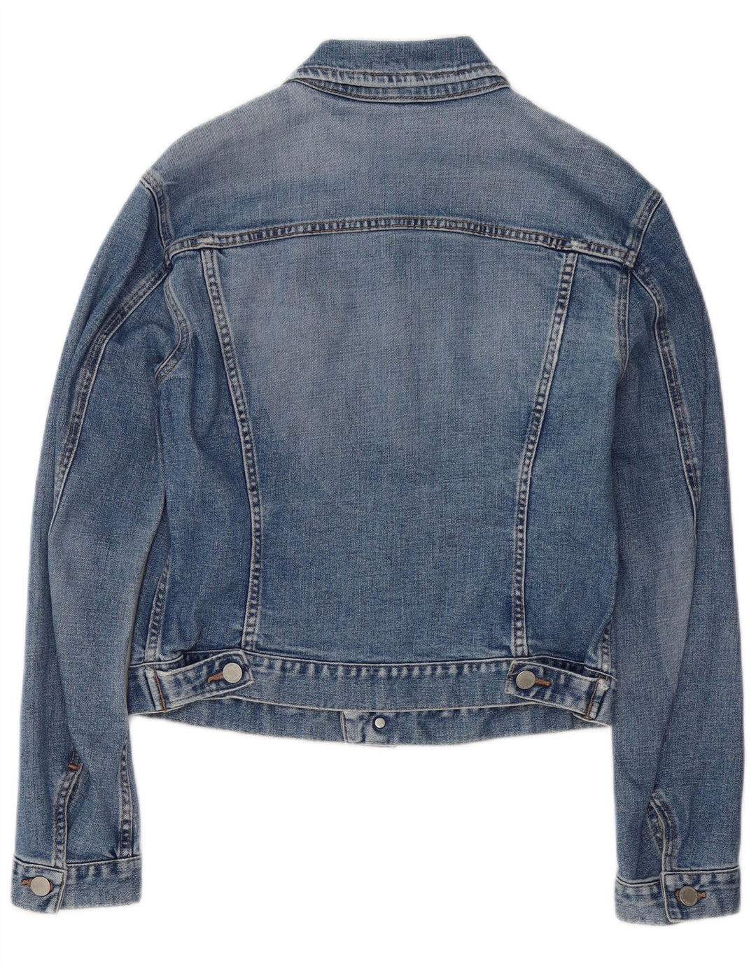 Giacca in denim corto da donna Benetton UK 10 piccola blu