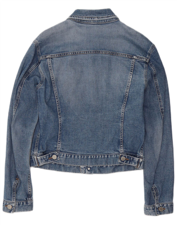 Giacca in denim corto da donna Benetton UK 10 piccola blu