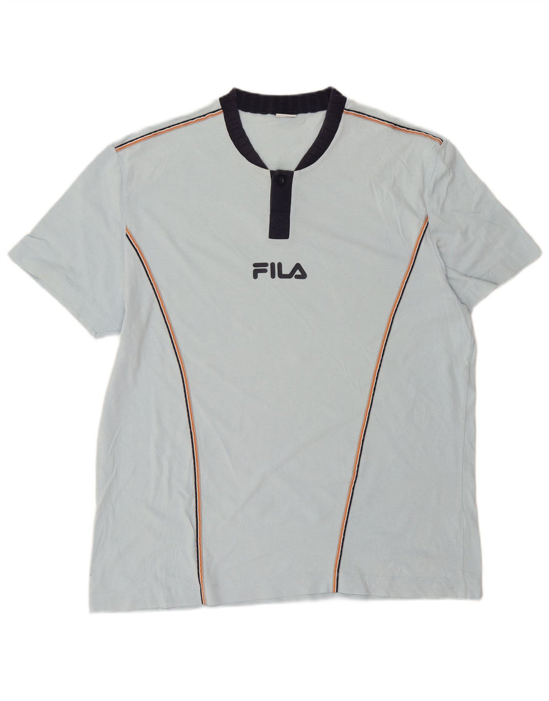 T-shirt Fila da uomo Top Large in cotone blu