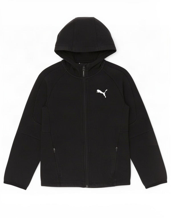 Felpa con cappuccio e zip da ragazzo Puma 13-14 anni Nera