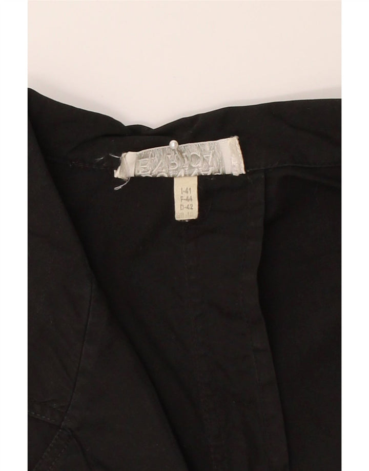 DONNA ENRICA Womens 2 Button Blazer Jacket EU 44 XL Black Cotton Vintage Donna Enrica and Second-Hand Donna Enrica from Messina Hembry 