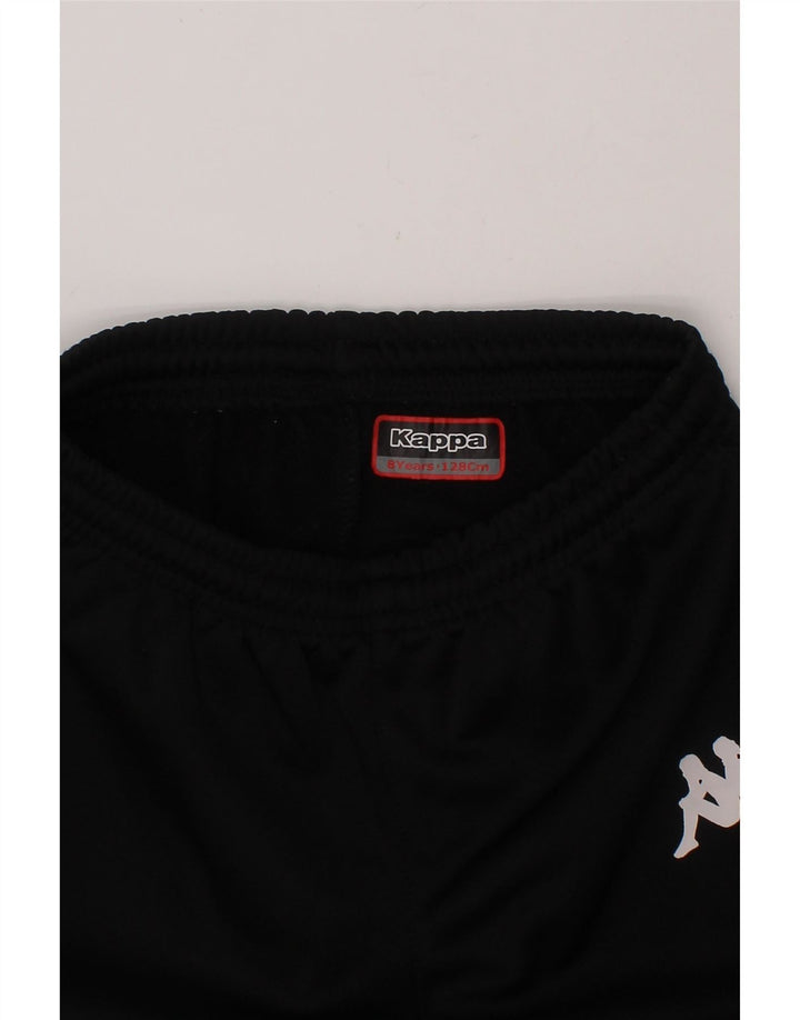 KAPPA Boys Sport Shorts 7-8 Years  Black Polyester Sports Vintage Kappa and Second-Hand Kappa from Messina Hembry 