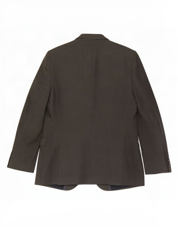 Giacca blazer a 2 bottoni Marks & Spencer da uomo UK 42 grande poliestere grigio