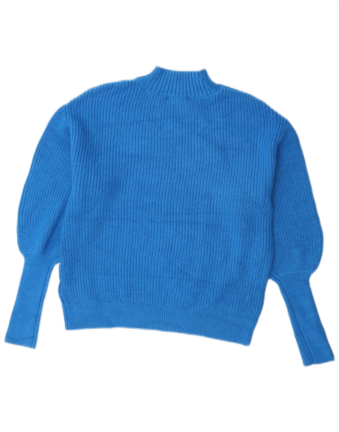 Maglione maglione a collo alto da donna Marks & Spencer UK 10 piccolo in viscosa blu