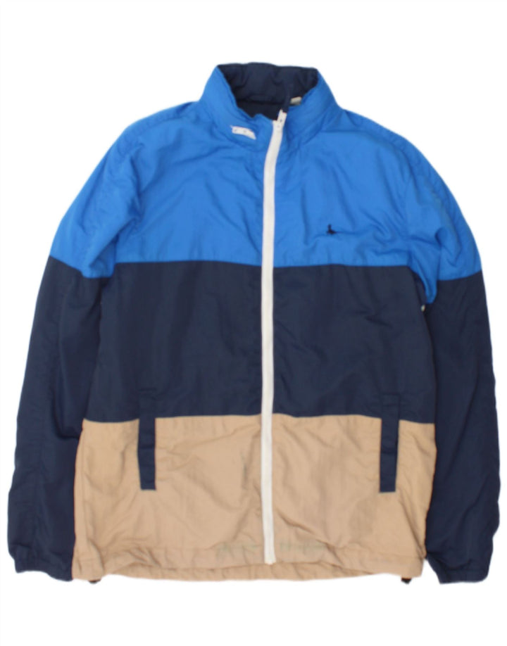 Giacca antipioggia con cappuccio da uomo Jack Wills UK 40 grande blocco di colori multicolore