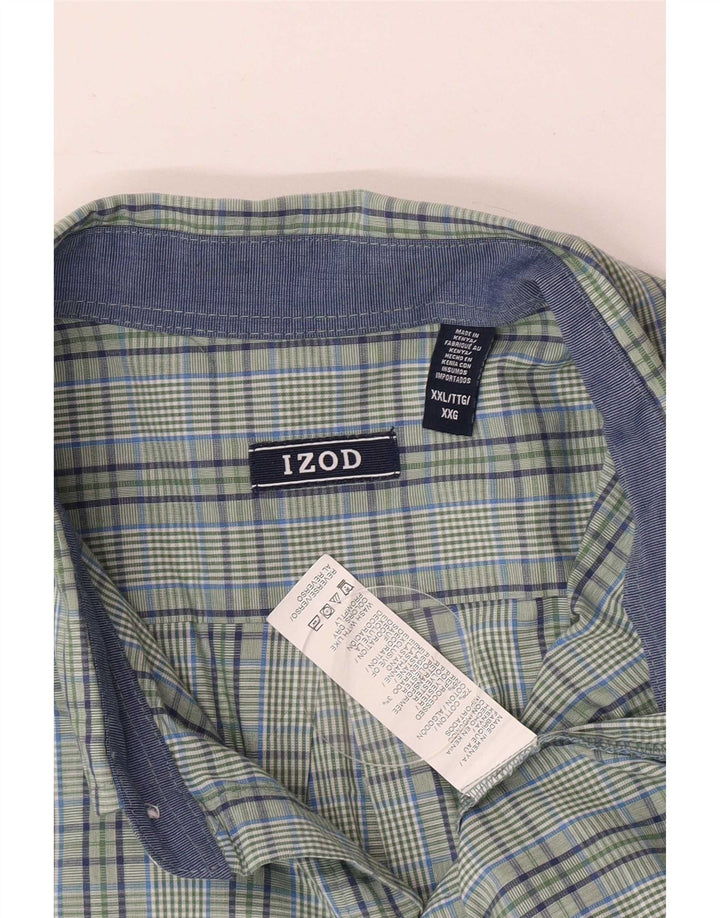 Camicia Izod da uomo vestibilità regolare 2XL cotone a quadri verde