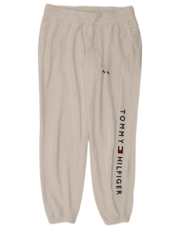 Pantaloni da tuta con grafica da donna Tommy Hilfiger Joggers UK 12 Medium White