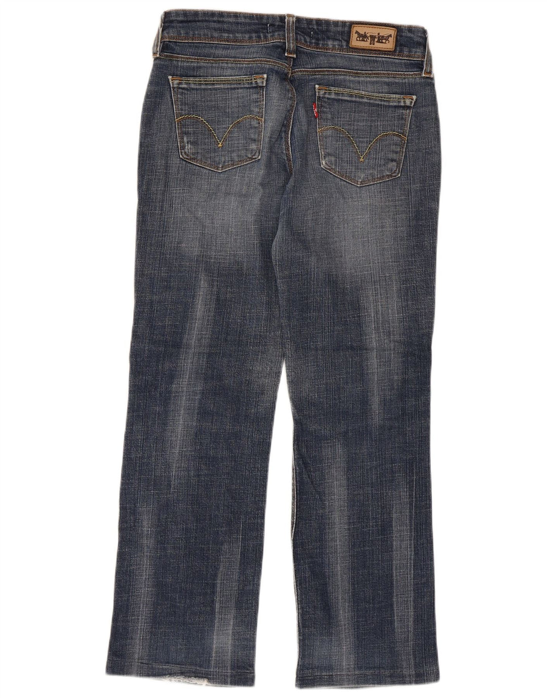 Levi's Donna 570 Crop Jeans dritti W29 L26 Cotone Blu