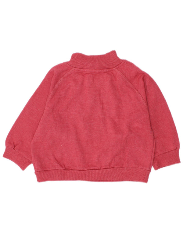 Felpa Dkny per neonato con grafica con zip e collo, 9-12 mesi, in cotone rosso