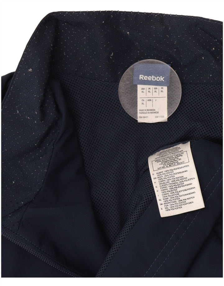 Giacca da tuta da uomo REEBOK XL blu navy in poliestere