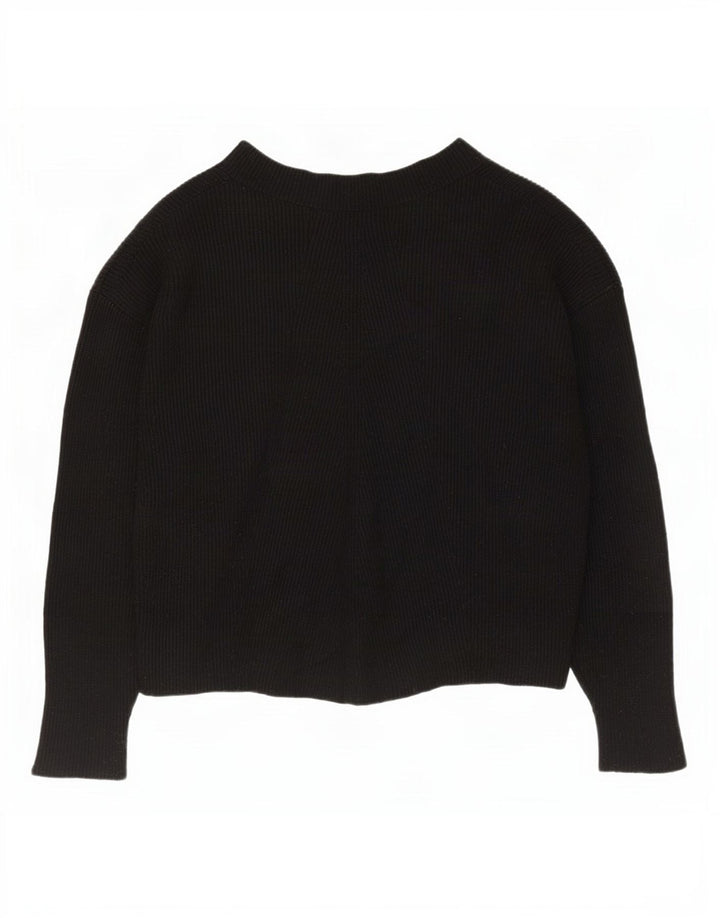 Maglione maglione oversize con scollo a barca da donna Zara UK 10 piccolo nero