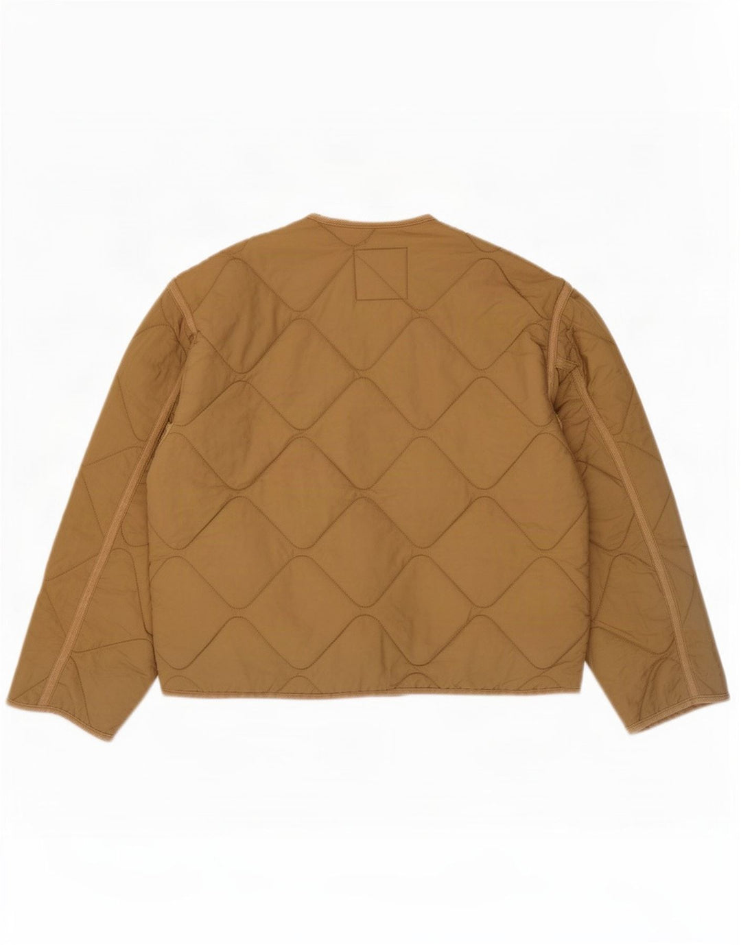 Giacca trapuntata oversize da donna Zara UK 10 piccola in poliestere beige