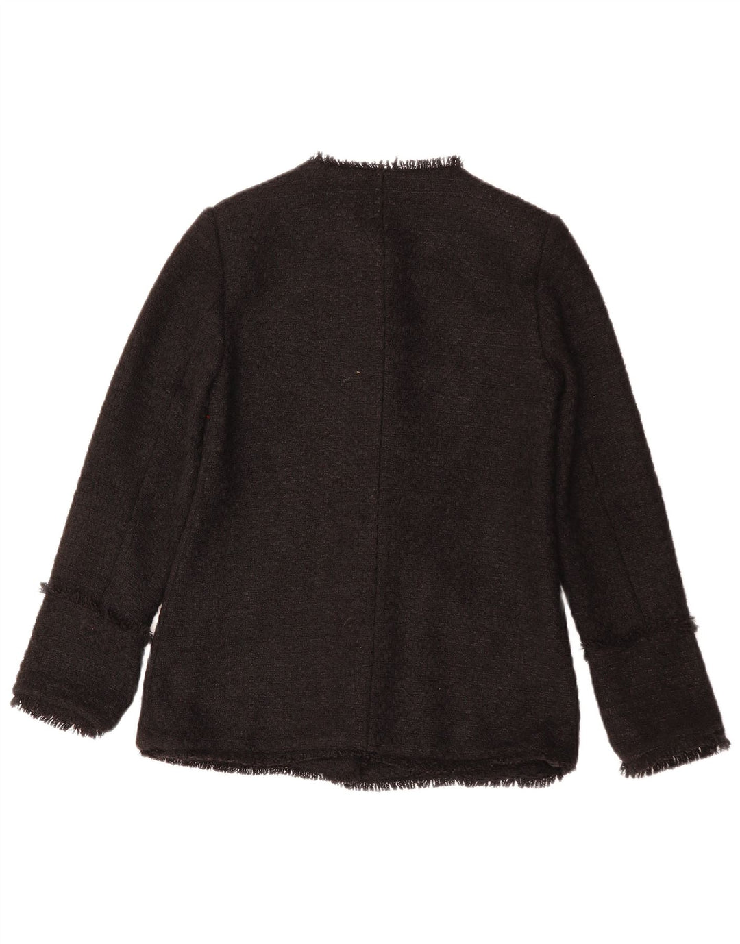 MONSOON Giacca blazer da donna a 5 bottoni UK 10 piccola poliestere nero