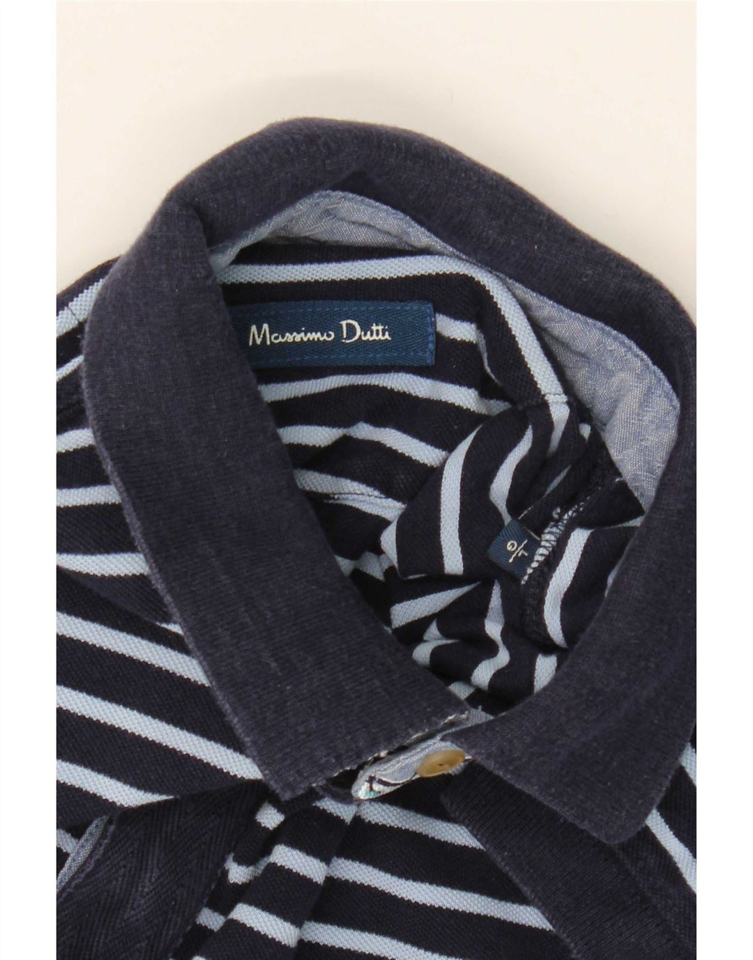 Polo da uomo Massimo Dutti a righe grandi blu navy