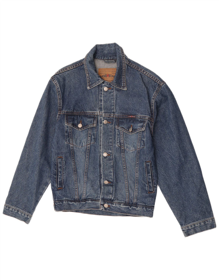 Giacca di jeans vintage da donna UK 10 piccola blu