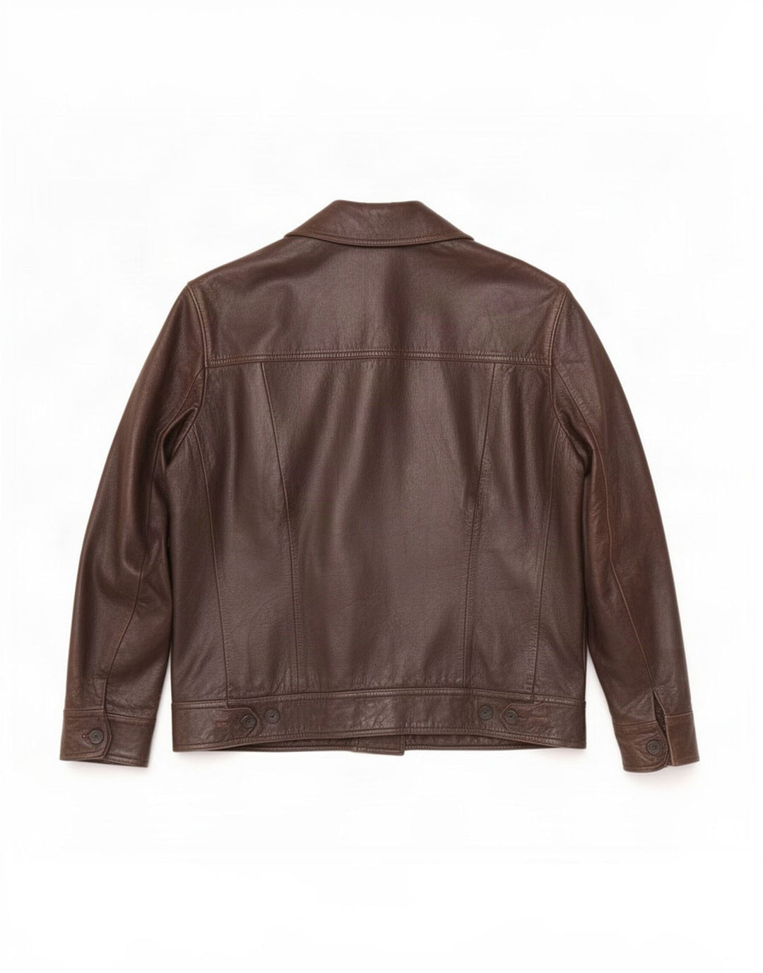 Giacca in pelle vintage da uomo UK 40 grande marrone