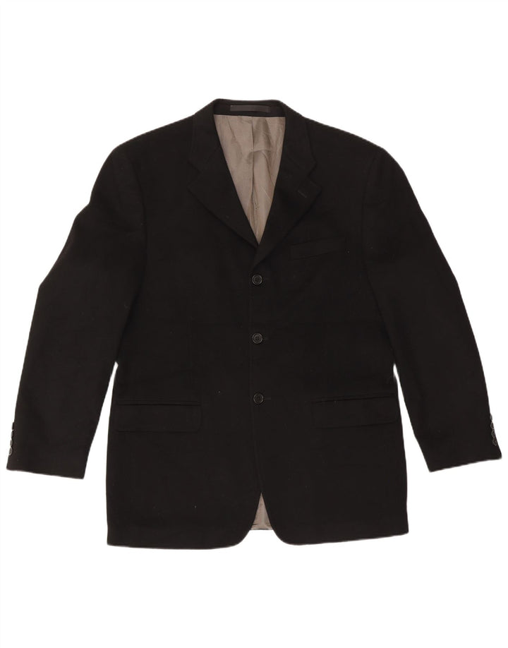 Giacca blazer a 3 bottoni da uomo Marks & Spencer UK 38 lana nera media