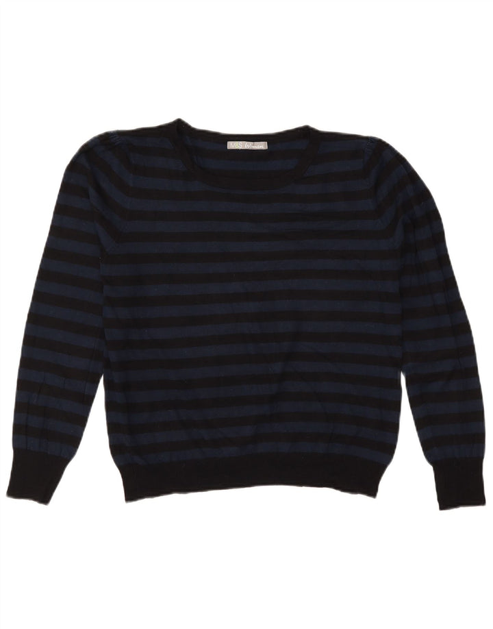 Maglione maglione con scollo a barca da donna Marks & Spencer UK 14 blu navy medio
