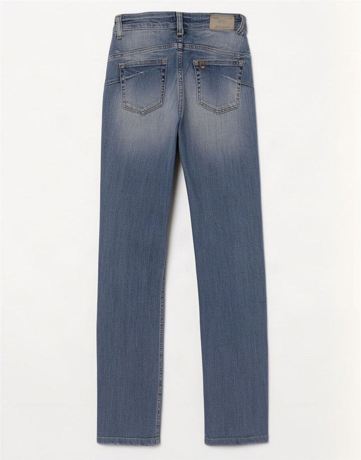 Jeans dritti a vita bassa da donna Liu Jo W27 L30 Blu