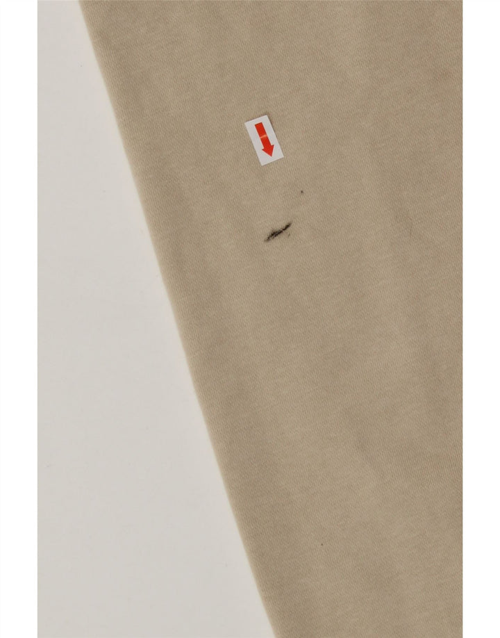 Felpa con grafica da donna CHAMPION Maglione UK 16 Grande cotone beige