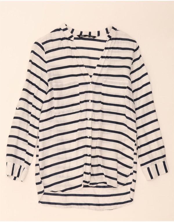 Abito camicia da donna Zara UK 6 XS bianco a righe