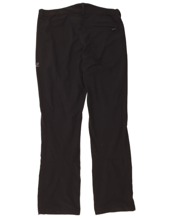 JACK WOLFSKIN Pantaloni dritti da uomo con giacca a vento grandi W35 L35 neri