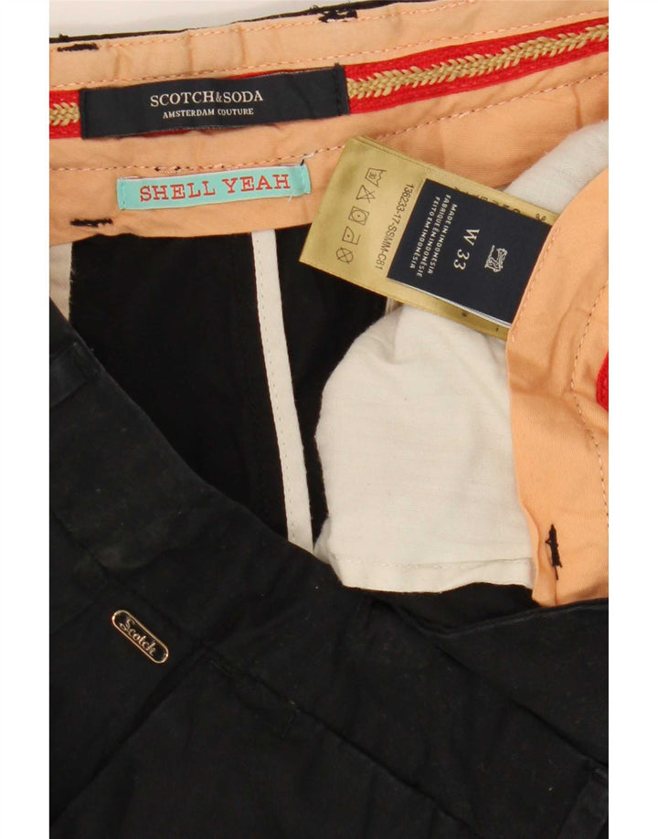 Pantaloncini chino da uomo Scotch & Soda W33 cotone nero medio