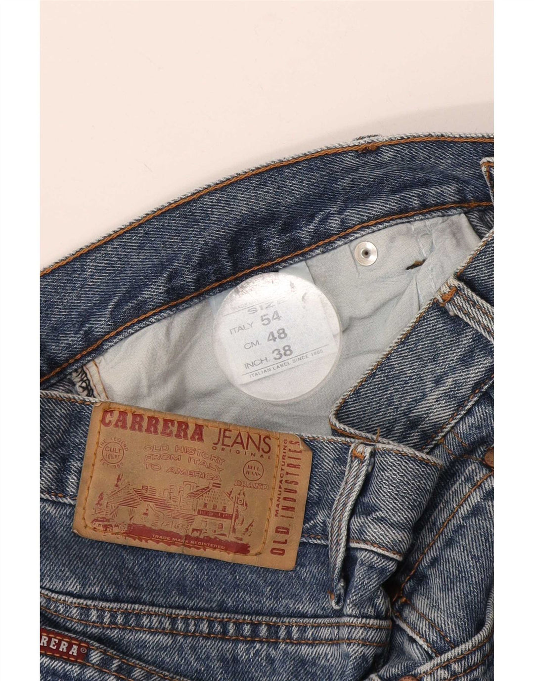 Jeans dritti regolari da uomo Carrera 700 W38 L34 cotone blu