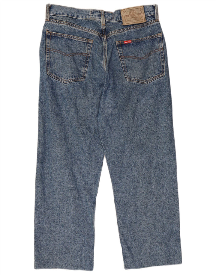 Jeans dritti ritagliati da uomo Invicta W32 L24 cotone blu