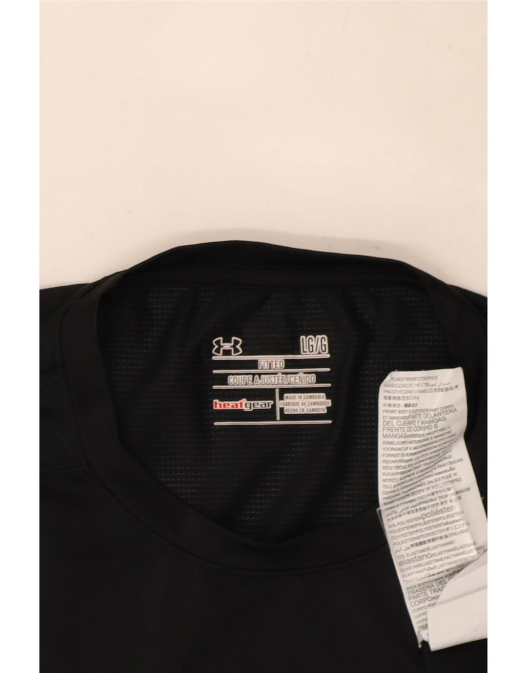 Maglietta Under Armour da uomo Heat Gear Top grande in poliestere nero